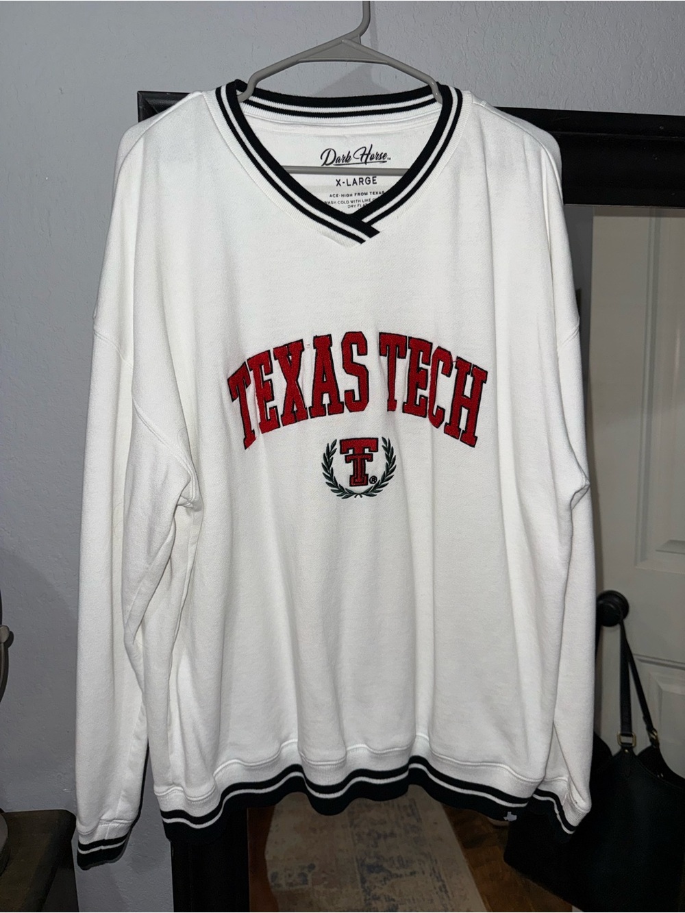 Dark Horse Texas Tech White Crewneck Sweatshirt